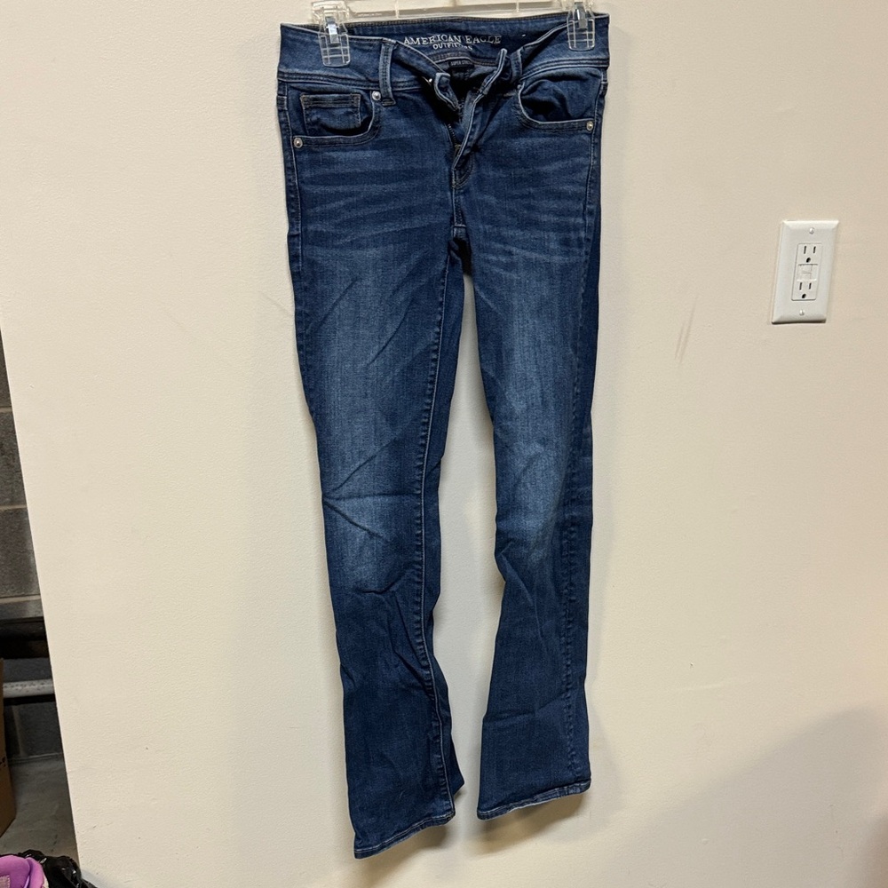 American Eagle Outfitters Women's Dark Blue Boot Cut Jeans
